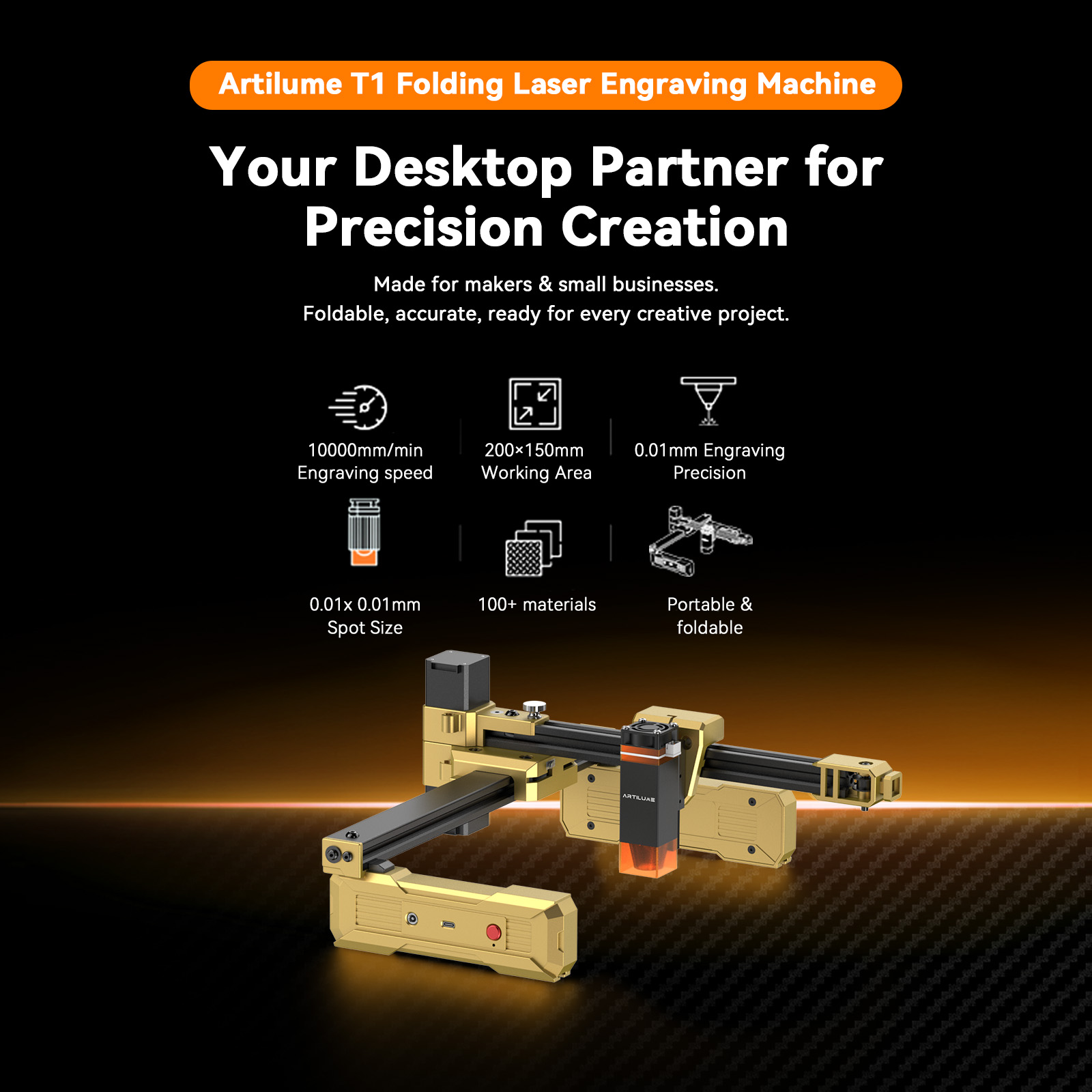 Industrial Laser Etching Machine - Artilume T1 7W Lasergraveermachine 0,01 mm