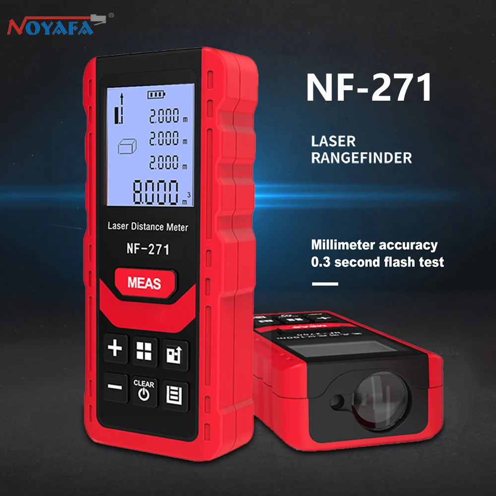 Industrial Laser Tape Measure - Noyafa NF-271 Laserafstandsmeter 40M 80M Afstandsmeter