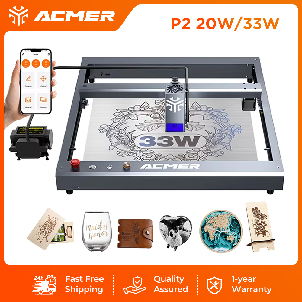Industrial Laser Guide - ACMER P2 33W Lasergraveer- en snijmachine