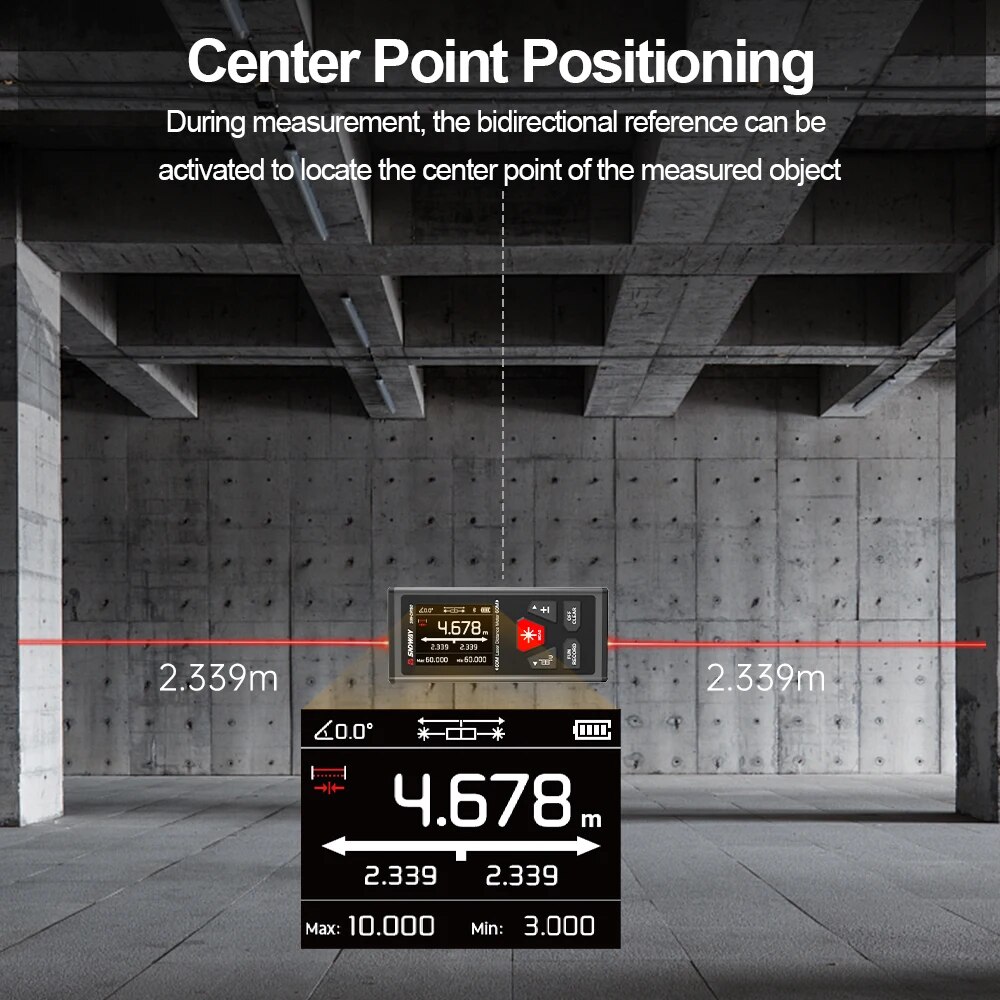 SNDWAY Dual Laser Afstandsmete - Industrial Laser Tape Measure recensie en prijs